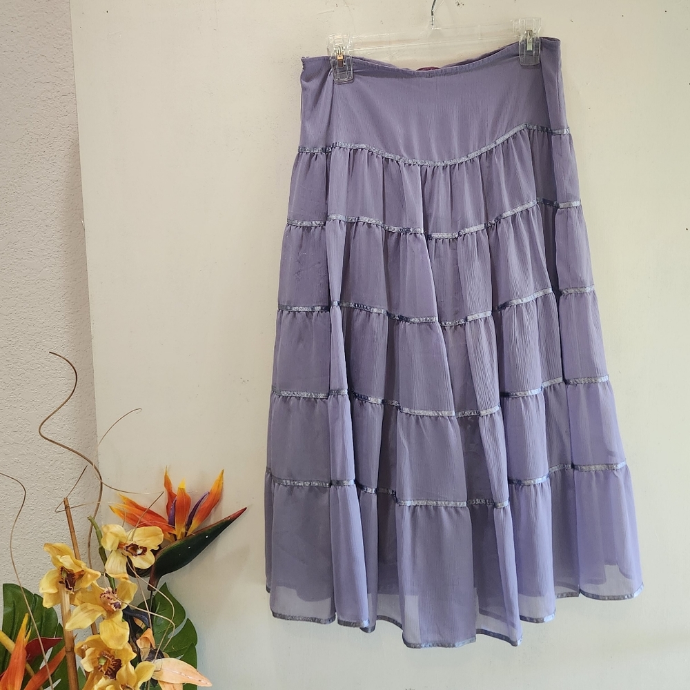 🆕️ Violet Boho Smock Midi NWT Y2K Medium Skirt
